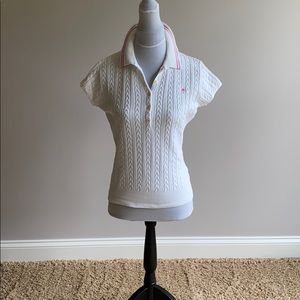 Lily Pulitzer - white polo style shirt